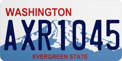 WA license plate AXR1045