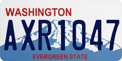 WA license plate AXR1047