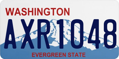 WA license plate AXR1048