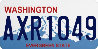 WA license plate AXR1049