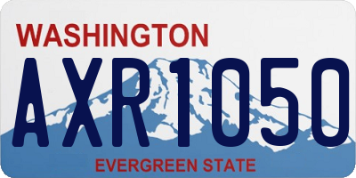 WA license plate AXR1050