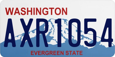 WA license plate AXR1054
