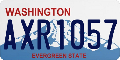 WA license plate AXR1057