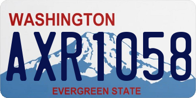 WA license plate AXR1058