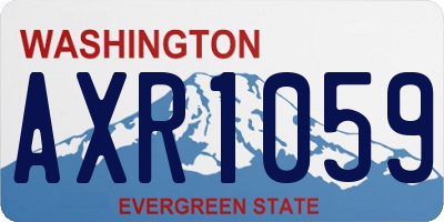 WA license plate AXR1059