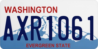 WA license plate AXR1061