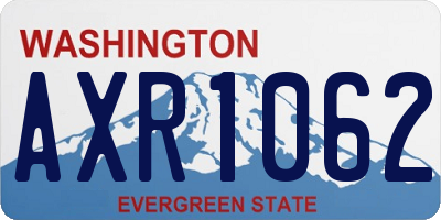 WA license plate AXR1062