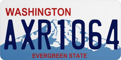 WA license plate AXR1064