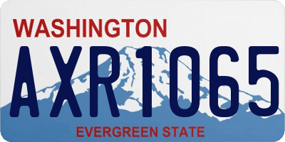 WA license plate AXR1065