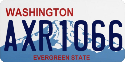 WA license plate AXR1066