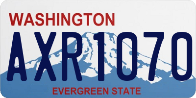 WA license plate AXR1070