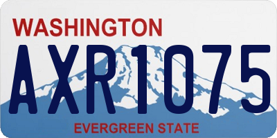 WA license plate AXR1075