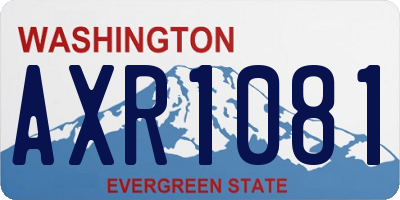 WA license plate AXR1081