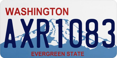 WA license plate AXR1083