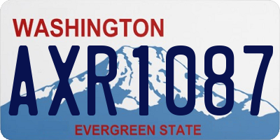 WA license plate AXR1087