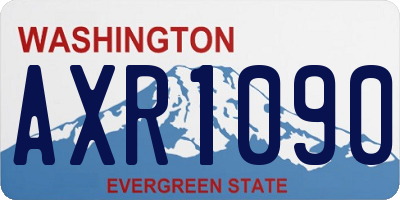 WA license plate AXR1090