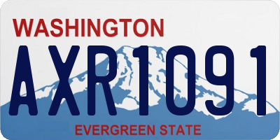 WA license plate AXR1091