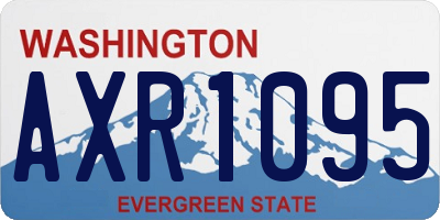 WA license plate AXR1095
