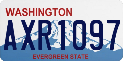 WA license plate AXR1097