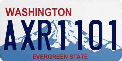 WA license plate AXR1101
