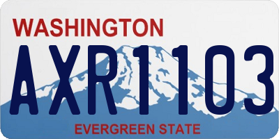 WA license plate AXR1103