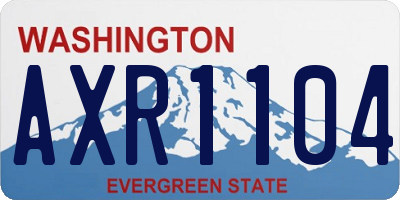 WA license plate AXR1104
