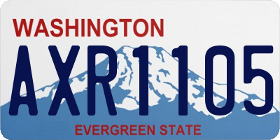 WA license plate AXR1105