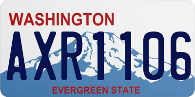 WA license plate AXR1106