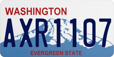 WA license plate AXR1107