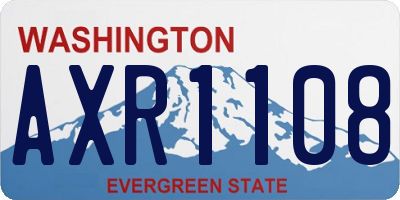 WA license plate AXR1108