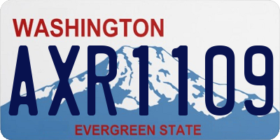WA license plate AXR1109