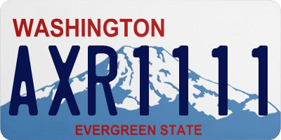WA license plate AXR1111