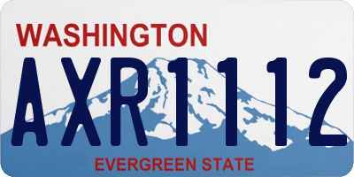 WA license plate AXR1112