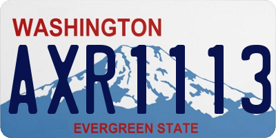 WA license plate AXR1113