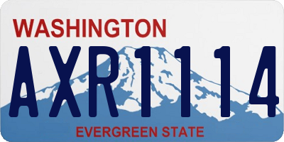 WA license plate AXR1114