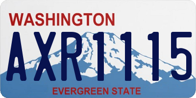 WA license plate AXR1115