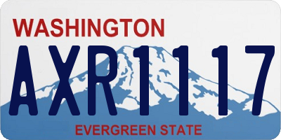 WA license plate AXR1117