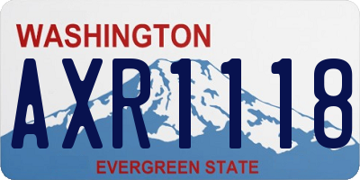 WA license plate AXR1118