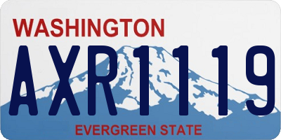 WA license plate AXR1119
