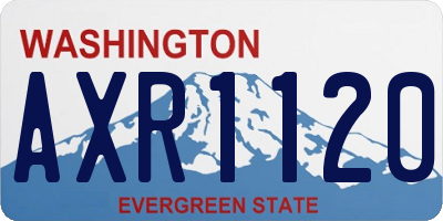 WA license plate AXR1120
