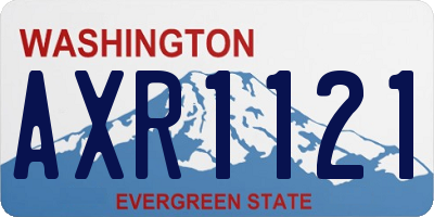 WA license plate AXR1121