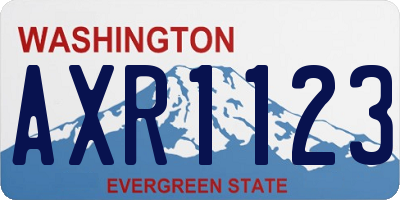 WA license plate AXR1123
