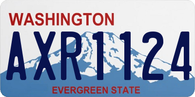 WA license plate AXR1124
