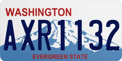 WA license plate AXR1132