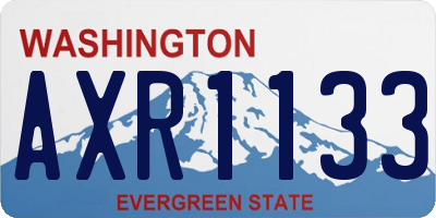 WA license plate AXR1133