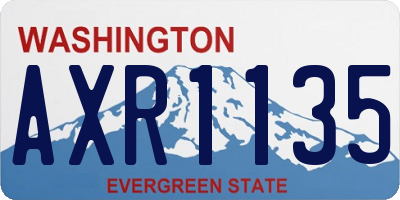 WA license plate AXR1135