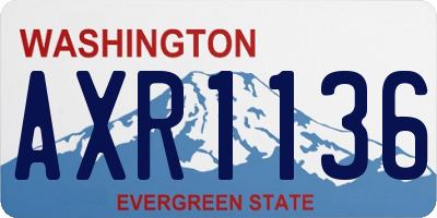 WA license plate AXR1136