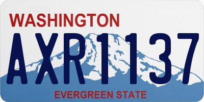 WA license plate AXR1137