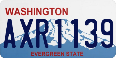 WA license plate AXR1139