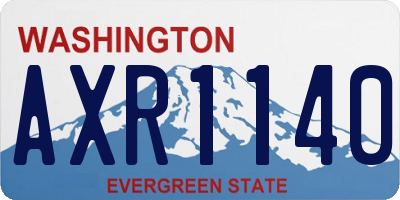 WA license plate AXR1140
